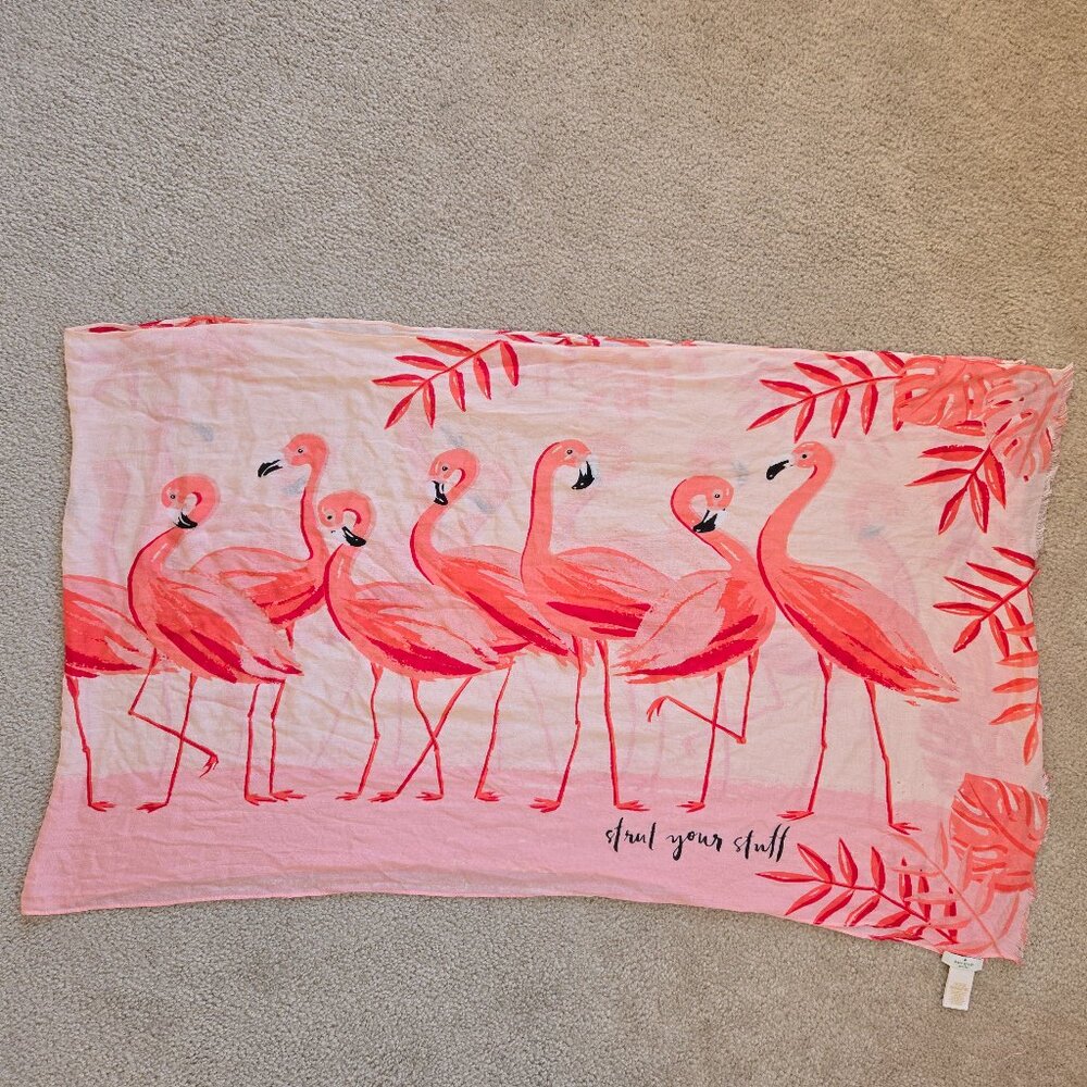kate spade Strut Your Stuff Flamingo Scarf